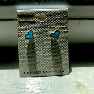 Turquoise heart earrings